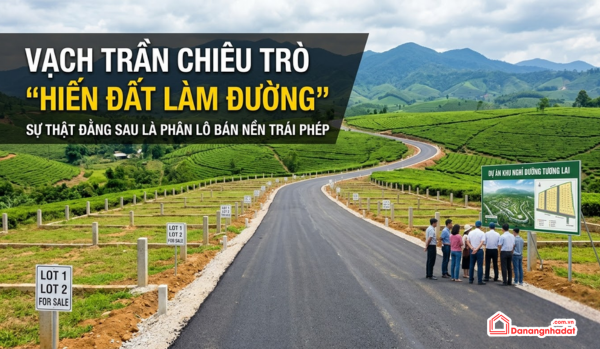 Hiến đất làm đường hay ve sầu thoát xác để phân lô bán nền trái phép