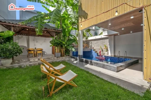 Cho thuê Villa Hòa Xuân 4 phòng ngủ có hồ bơi, sân vườn rộng – 200m2
