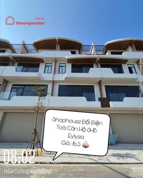 Bán nhà đất Hòa Cường căn 4.5 tầng đối diện SHB Elysia cam kết sổ hồng chính chủ